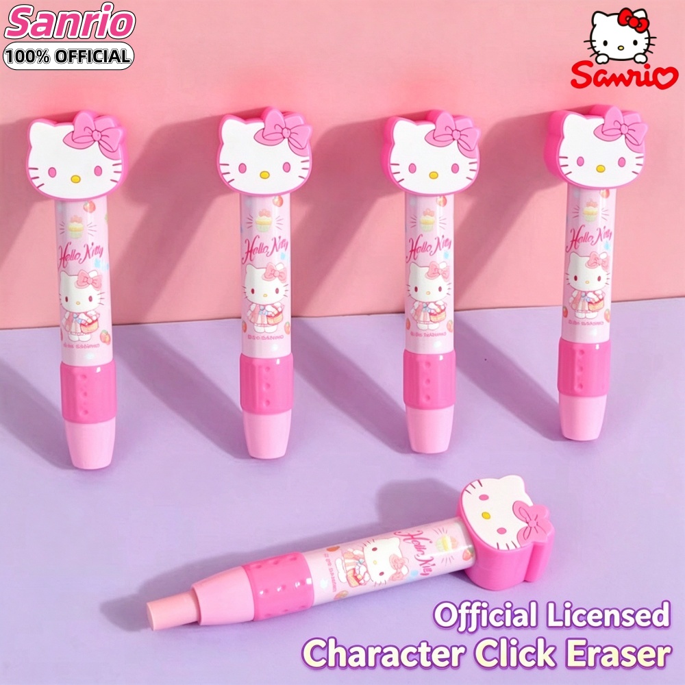 Retractable Eraser Pen Click - Oryginalna gumka do mazania Hello Kitty