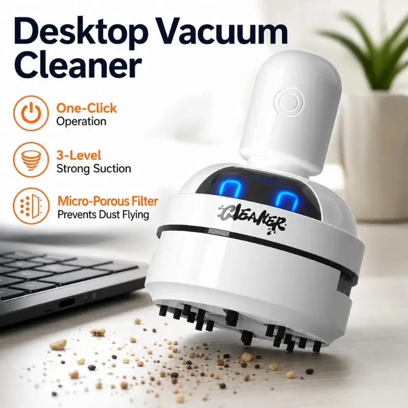 Odkurzacz biurkowy, kreskówkow – Mini Desktop Vacuum Cleaner For Eraser Dust recenzja i cena